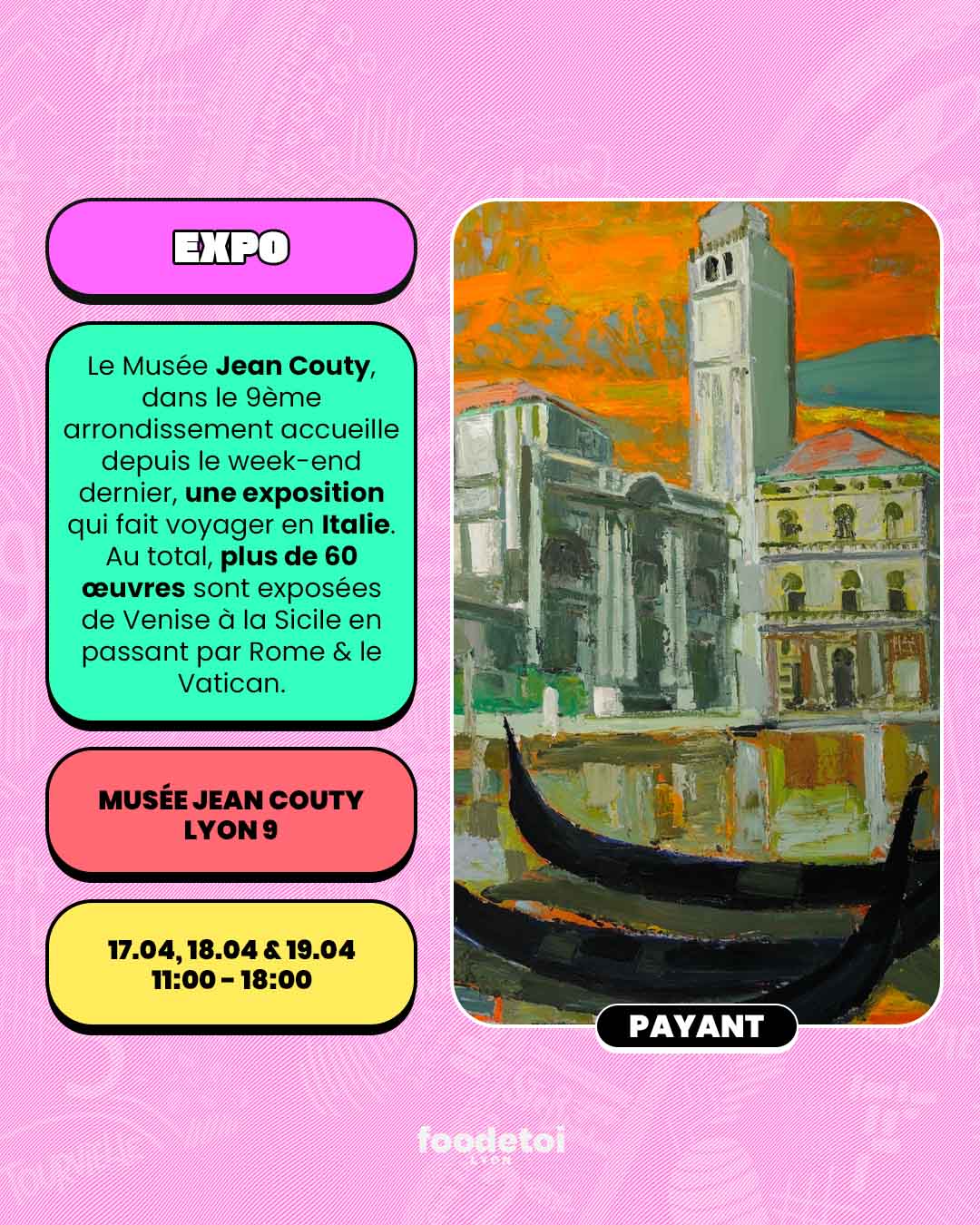 Que faire à Lyon ce week-end ? (17, 18 & 19 avril 2026)