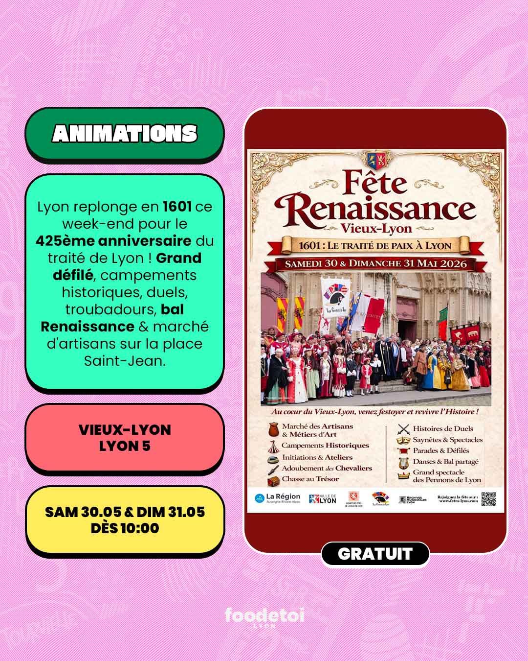 Que faire à Lyon ce week-end ? (29, 30 & 31 mai 2026)
