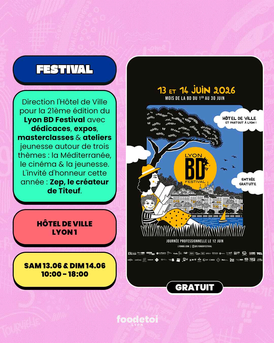 Que faire à Lyon ce week-end ? (12, 13 & 14 juin 2026)