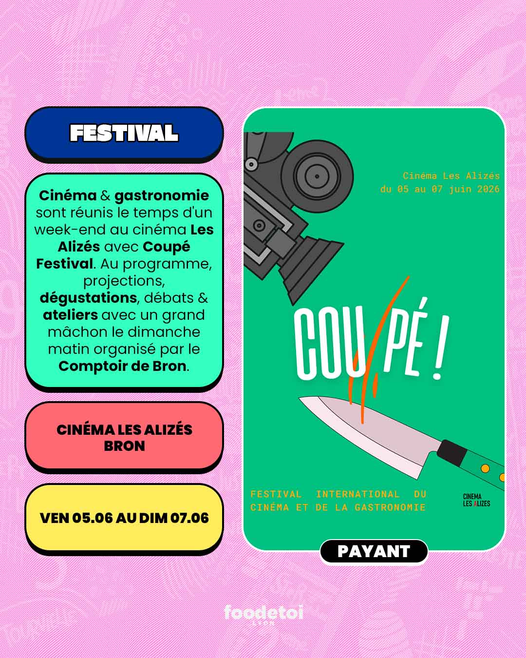 Que faire à Lyon ce week-end ? (05, 06 & 07 juin 2026)
