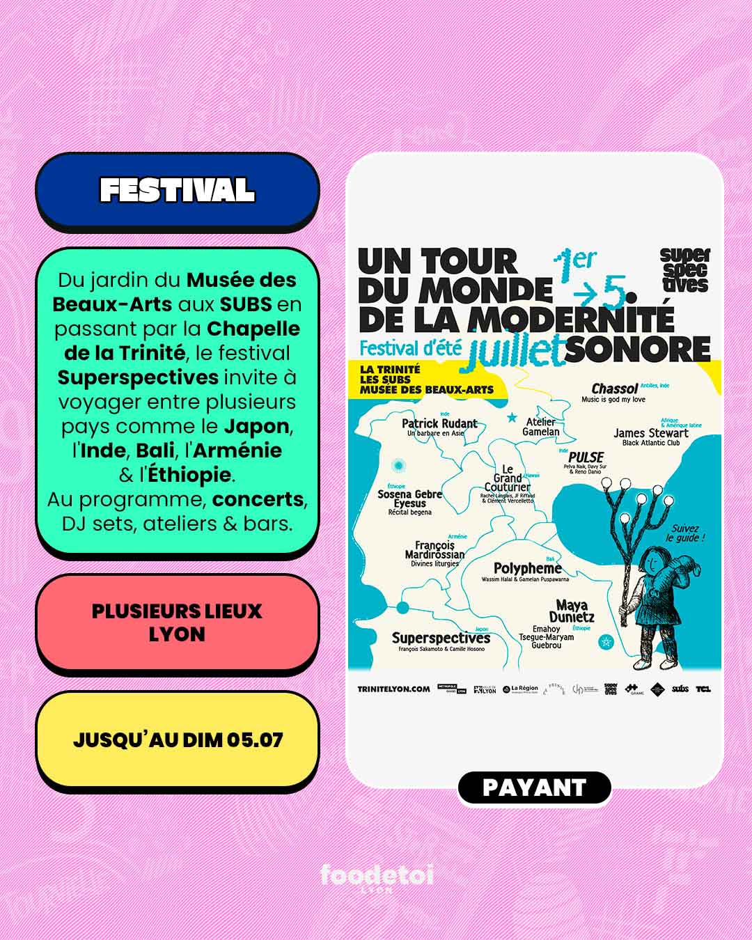 Que faire à Lyon ce week-end ? (3, 4 & 5 juillet 2026)