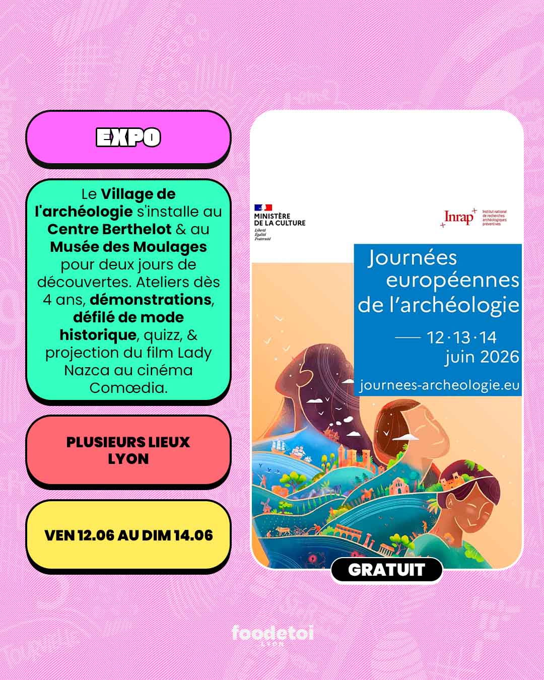 Que faire à Lyon ce week-end ? (12, 13 & 14 juin 2026)