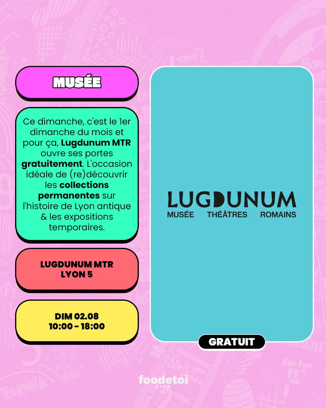 Que faire à Lyon ce week-end ? (31 juillet, 01 & 02 août 2026)