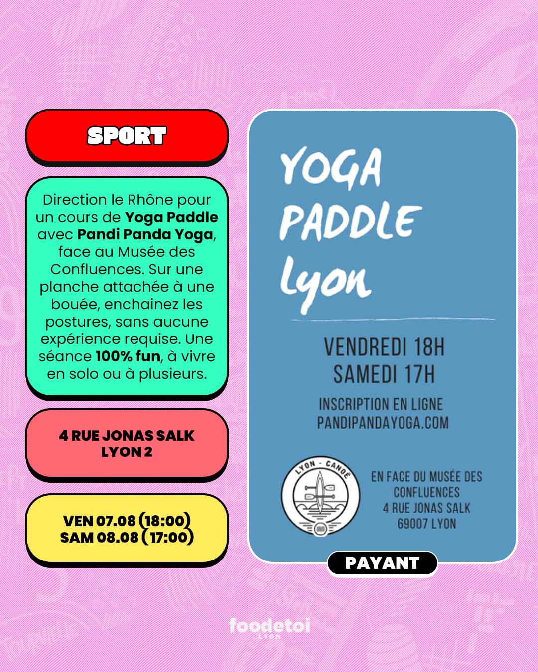 Que faire à Lyon ce week-end ? (07, 08 & 09 août 2026)