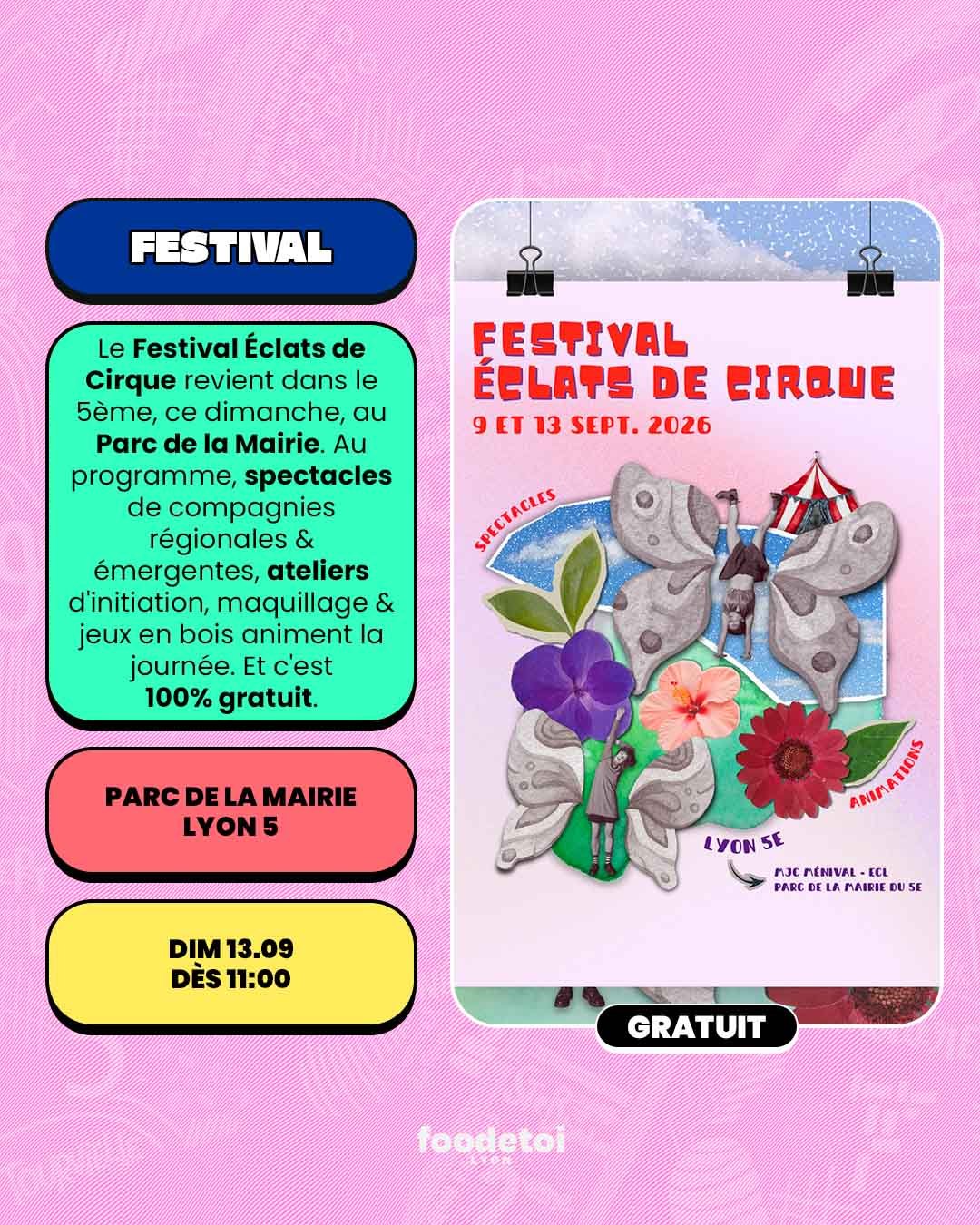 Que faire à Lyon ce week-end ? (11, 12 & 13 septembre 2026)