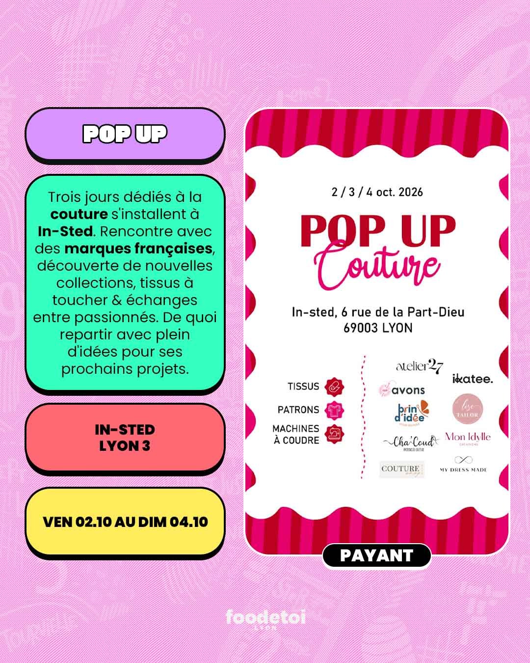 Que faire à Lyon ce week-end ? (02, 03 & 04 octobre 2026)