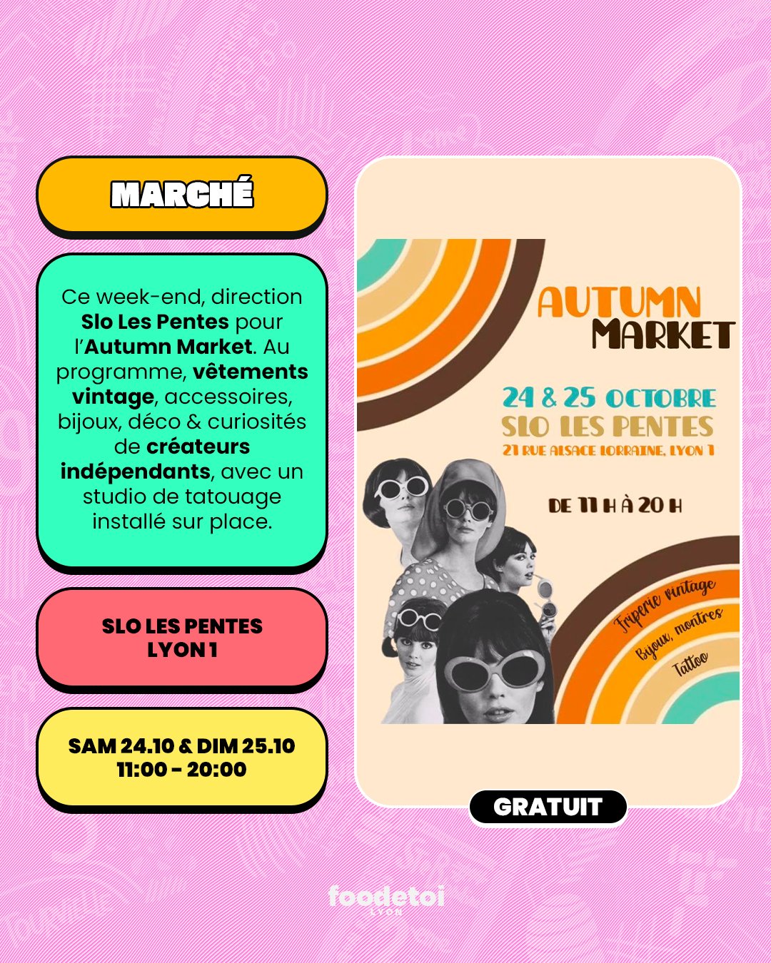 Que faire à Lyon ce week-end ? (23, 24 & 25 octobre 2026)