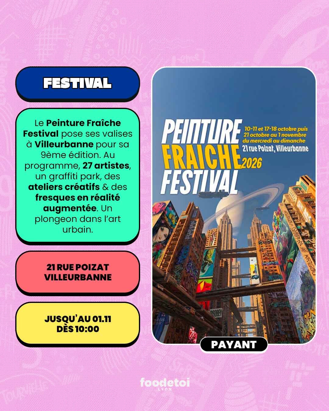 Que faire à Lyon ce week-end ? (23, 24 & 25 octobre 2026)